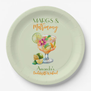 Margs en Huwelijk Tequila & Fiesta Vrijgezellenfee Papieren Bordje