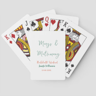 Margs en huwelijk voeg naam datum vrijgezellenfees pokerkaarten