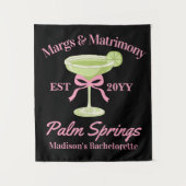 Margs en Matrimony Bachelorette Party Achtergrond Wandkleed (Voorkant)