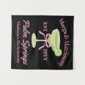 Margs en Matrimony Bachelorette Party Achtergrond Wandkleed (Voorkant (horizontaal))