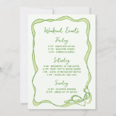 Margs en Matrimony Bachelorette Weekend Kaart (Achterkant)