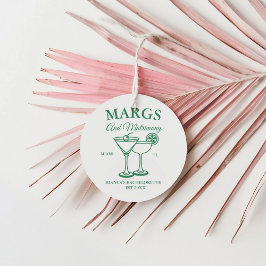 Margs en Matrimony Beach Bachelorette feest Bedankjes Labels