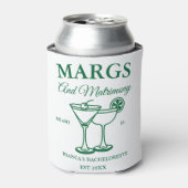 Margs en Matrimony Beach Bachelorette feest Blikjeskoeler (Blikje Voorkant)