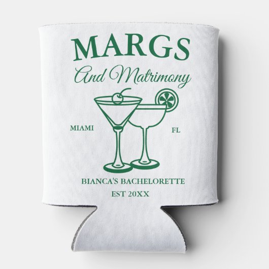 Margs en Matrimony Beach Bachelorette feest Blikjeskoeler (Achterkant)