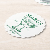 Margs en Matrimony Beach Bachelorette feest Kartonnen Onderzetters (Gekanteld)