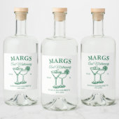 Margs en Matrimony Beach Bachelorette feest Likeurfles Etiket (Flessen)