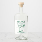 Margs en Matrimony Beach Bachelorette feest Likeurfles Etiket (Voorkant)