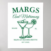 Margs en Matrimony Beach Bachelorette feest Poster (Voorkant)
