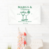 Margs en Matrimony Beach Bachelorette feest Spandoek (Insitu)