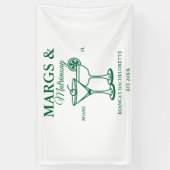 Margs en Matrimony Beach Bachelorette feest Spandoek (Verticaal)