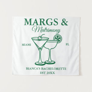 Margs en Matrimony Beach Bachelorette feest Wandkleed