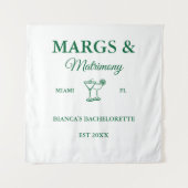 Margs en Matrimony Beach Bachelorette feest Wandkleed (Voorkant)