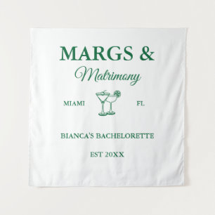 Margs en Matrimony Beach Bachelorette feest Wandkleed
