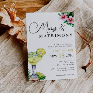Margs en Matrimony bruids douche uitnodiging
