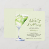 Margs en Matrimony Cocktail Vrijgezellenfeest Kaart (Voorkant / Achterkant)