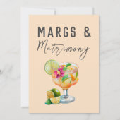 Margs en Matrimony Mexicaans Fiesta Vrijgezellenfe Kaart (Achterkant)