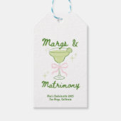 Margs & Huwelijk Bachelorette Custom Cadeaulabel (Voorkant)