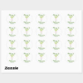 Margs & Huwelijk Bachelorette Custom Ronde Sticker (Vel)