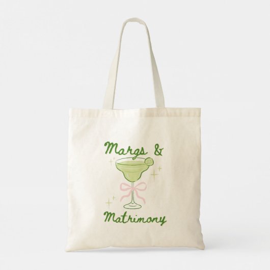 Margs & Huwelijk Bachelorette Custom Tote Bag (Achterkant)