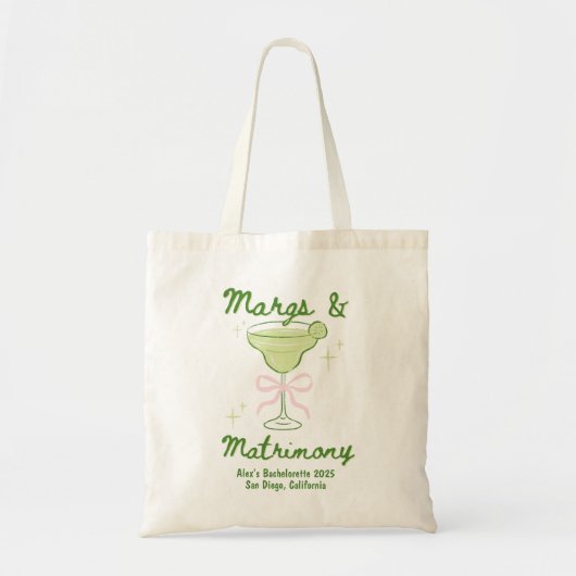 Margs & Huwelijk Bachelorette Custom Tote Bag (Voorkant)
