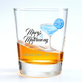 Margs & Huwelijk Blauw Margarita Bruidsfeest Shot Glas