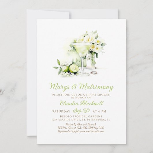 Margs & Huwelijk Bruids Douche Uitnodiging (Voorkant)