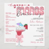 Margs & Huwelijk Coquette Bow Bachelorette Party Kaart (Voorkant / Achterkant)