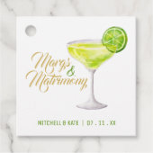 Margs & Huwelijk Groen & Goud Bruiloftsdiner Bedankjes Labels (Voorkant)