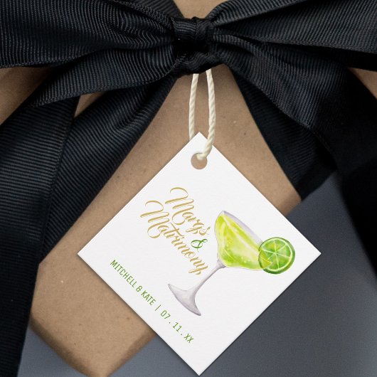 Margs & Huwelijk Groen & Goud Bruiloftsdiner Bedankjes Labels