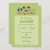 Margs & Huwelijk Halloween Mexicaanse Paar Douche Kaart (Voorkant / Achterkant)