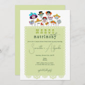 Margs & Huwelijk Halloween Mexicaanse Trouwdouche Kaart (Voorkant / Achterkant)