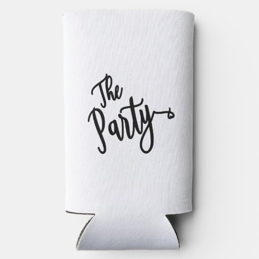 Margs & Huwelijk - Het Feest Seltzer Blikjeskoeler (Achterkant)