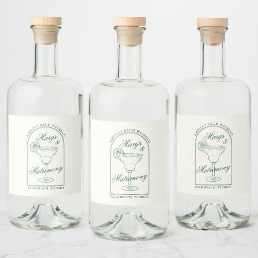 Margs & Huwelijk Likeurfles Etiket (Flessen)