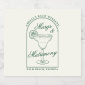 Margs & Huwelijk Likeurfles Etiket (Enkel label)