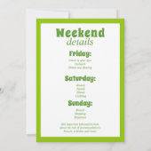 Margs & Huwelijk lime groen vrijgezellenweekend Kaart (Achterkant)