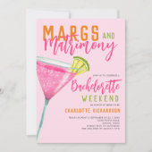 Margs & Huwelijk Margaritas Bachelorette Weekend Kaart (Voorkant)
