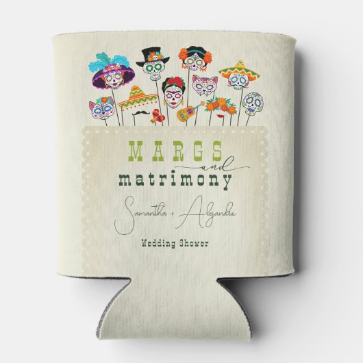 Margs & Huwelijk Mexicaanse Fiesta Koppel Bruidsfe Blikjeskoeler (Achterkant)