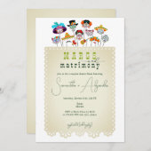 Margs & Huwelijk Mexicaanse Fiesta Paren Douche Kaart (Voorkant / Achterkant)