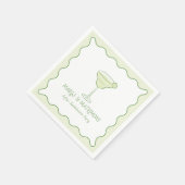 Margs & Huwelijk Modern Limoen vrijgezellenfeest Servet (Hoek)