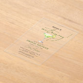 Margs & Huwelijk Modern Vrijgezellenfeest Acryl Uitnodigingen (Laagn)