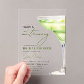 Margs & Huwelijk Modern Vrijgezellenfeest Acryl Uitnodigingen (Insitu (Draagbaar))