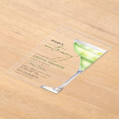 Margs & Huwelijk Modern Vrijgezellenfeest Acryl Uitnodigingen (Laagn)