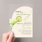 Margs & Huwelijk Modern Vrijgezellenfeest Acryl Uitnodigingen (Insitu (Draagbaar))