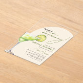 Margs & Huwelijk Modern Vrijgezellenfeest Acryl Uitnodigingen (Laagn)