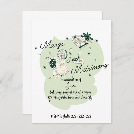 Margs & Huwelijk Notitiekaartje (Voorkant / Achterkant)