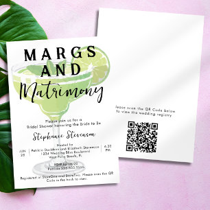 Margs & Huwelijk QR Code Margarita Vrijgezellenfee Kaart