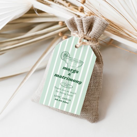 Margs & Huwelijk Retro Bachelorette Bruidsfeest Cadeaulabel