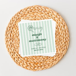 Margs & Huwelijk Retro Bachelorette Bruidsfeest Servet