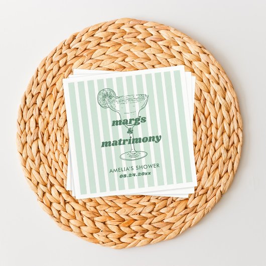 Margs & Huwelijk Retro Bachelorette Bruidsfeest Servet