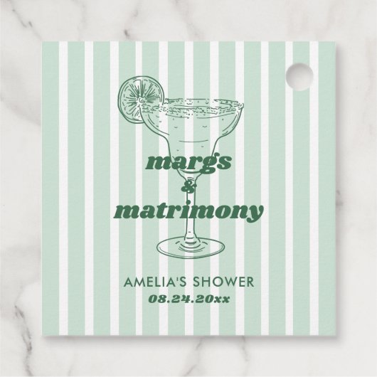 Margs & Huwelijk Retro Bachelorette Bruidsmeisjesf Bedankjes Labels (Achterkant)